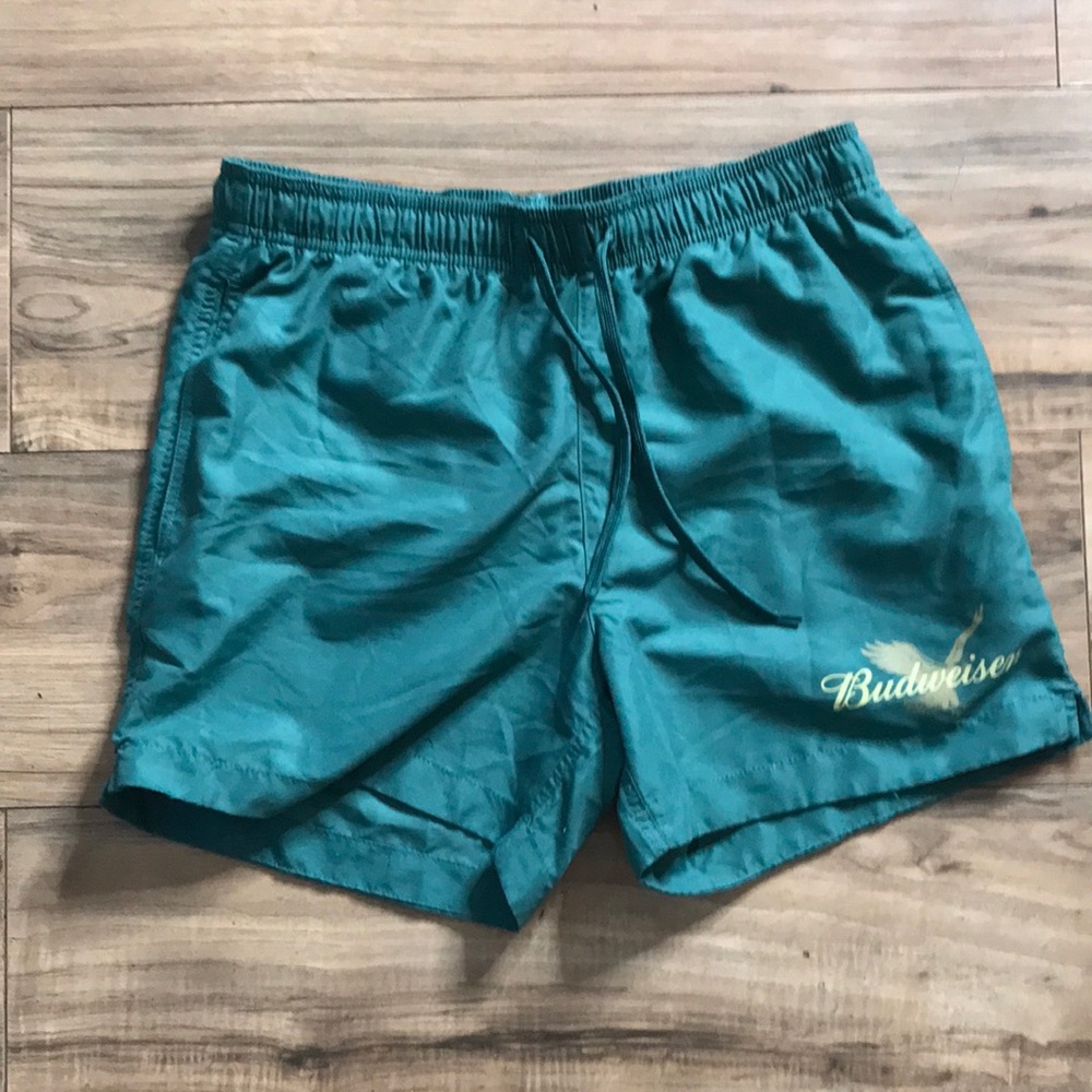 Budweiser green swimwear shorts trunks size Small